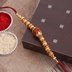 Captivating Rudraksha Rakhi