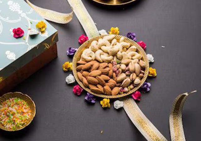 A Healthy Bond: Rakhi with Dry Fruits