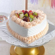 Heart Shape Fresh Fruit Cake One Kg
