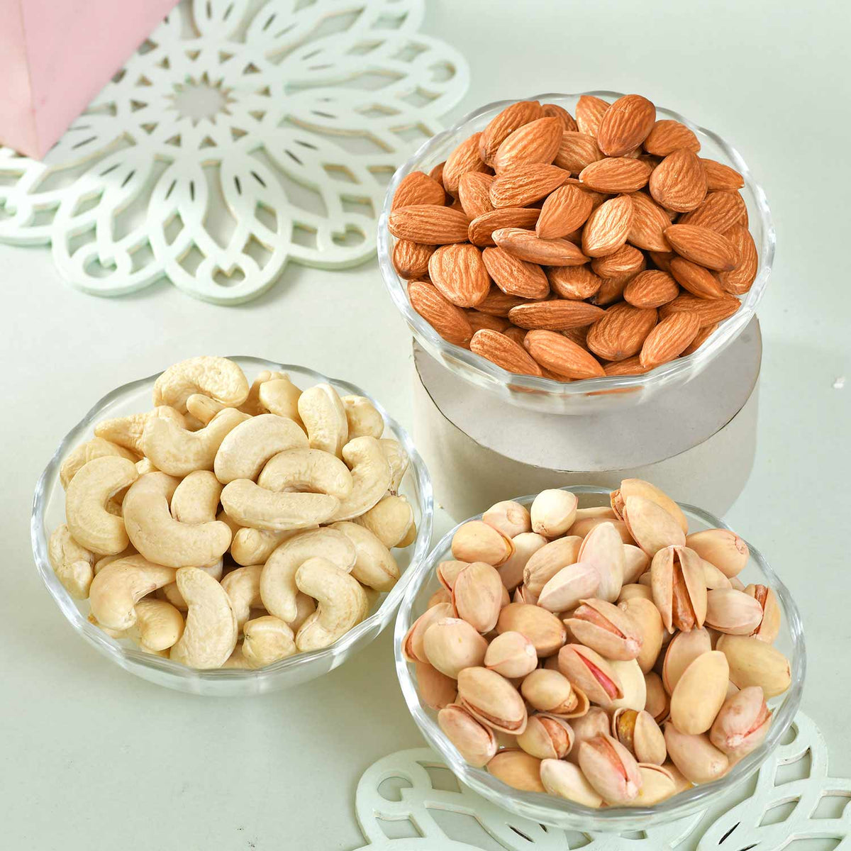 Premium Diwali Gift Box of Lindor Chocolates and Dry fruit Bombay Halwa