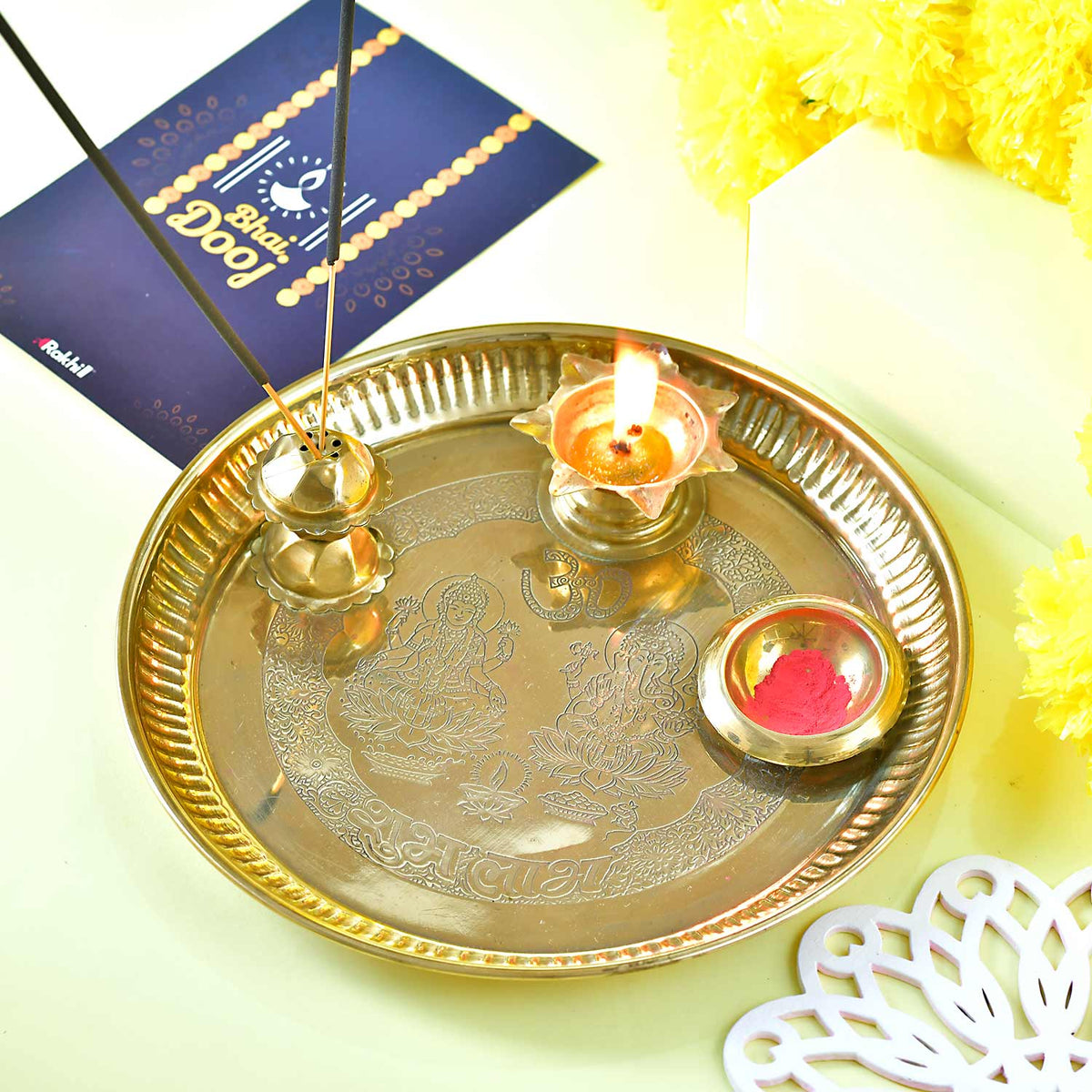 Bhaidooj Tilak  Puja Thali Gift Combo