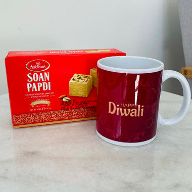 Personalized Photo Mug and Soanpapdi for Diwali