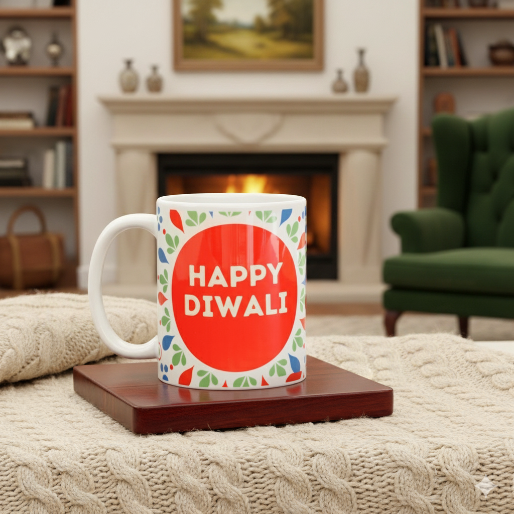 Diwali Special Mug with Personalized Photo Print