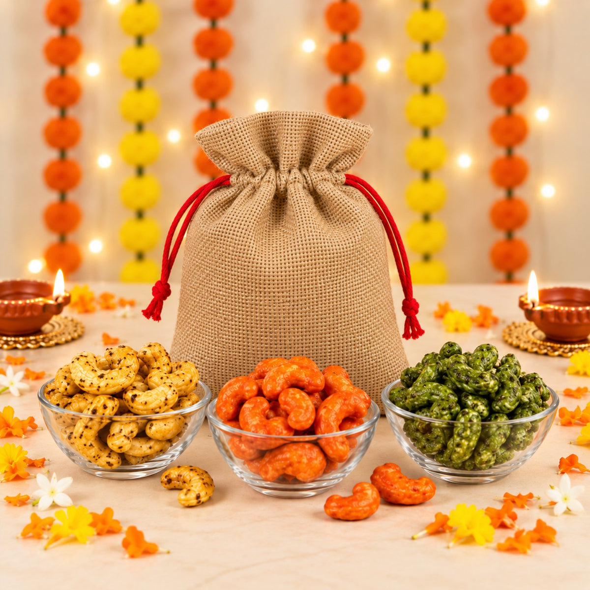 Exotic Flavour Nut s and Chocolate Diwali Gift