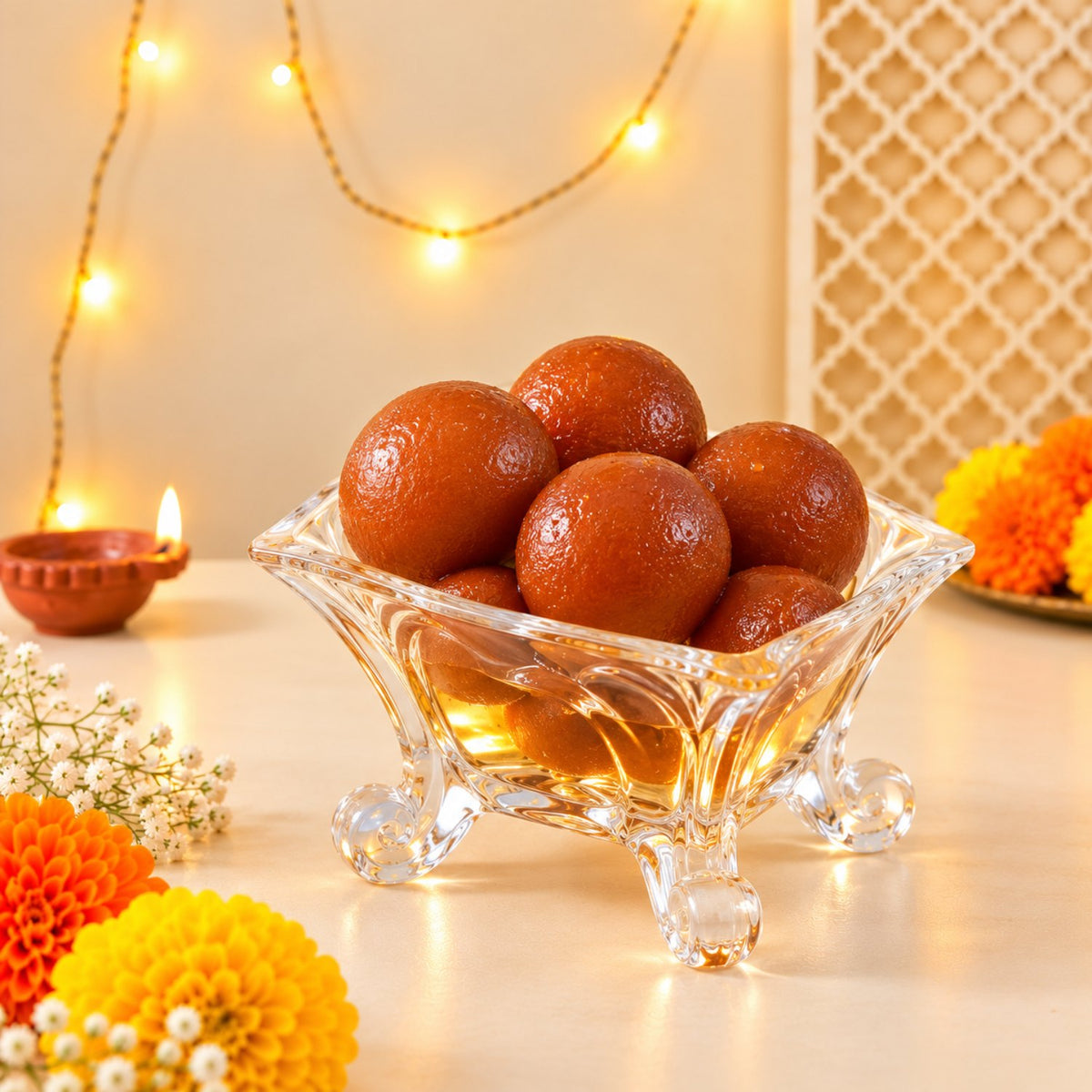 Premium Dry Fruits, Gulab Jamun and Chocolate Diwali Gift Hamper