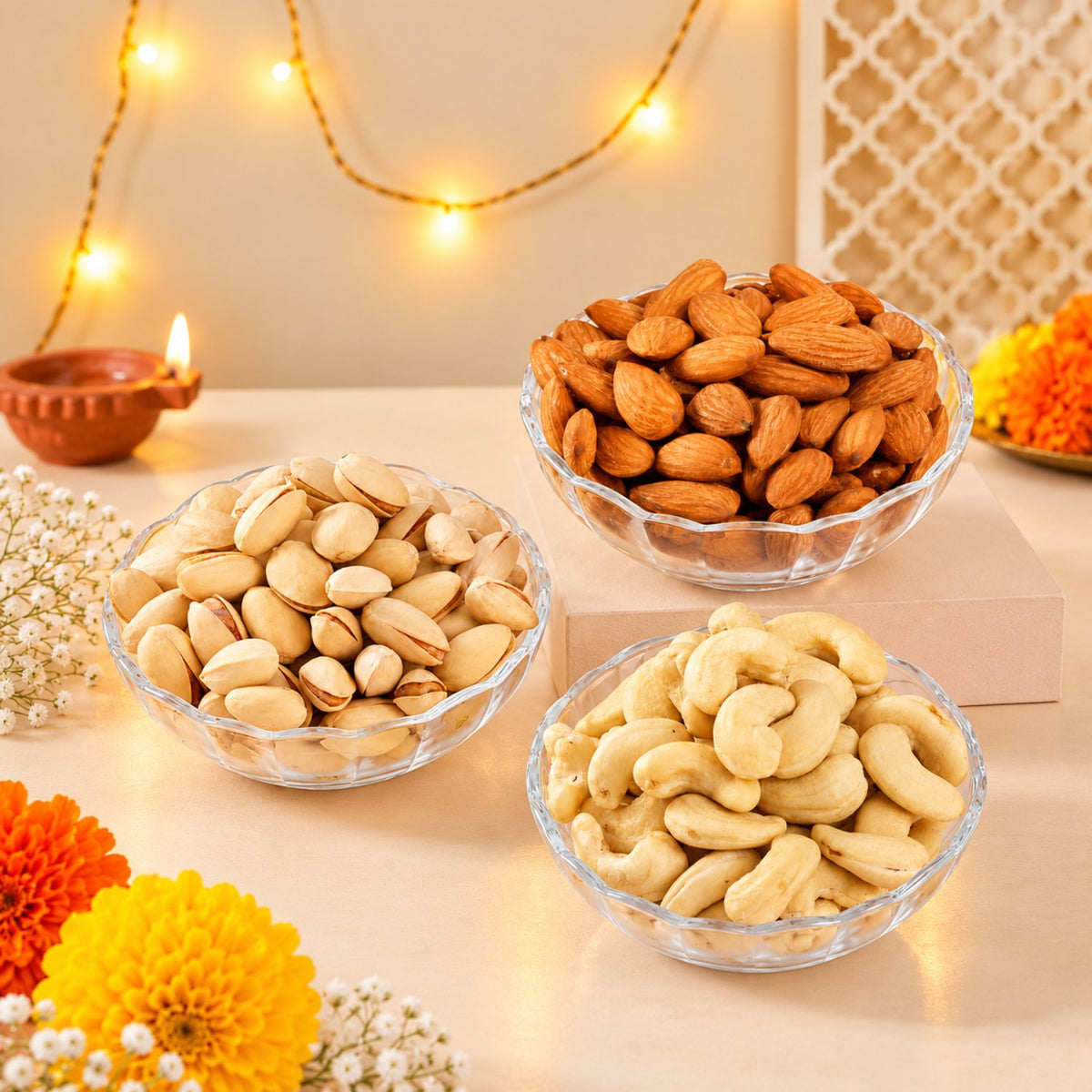 Premium Dry Fruits, Gulab Jamun and Chocolate Diwali Gift Hamper