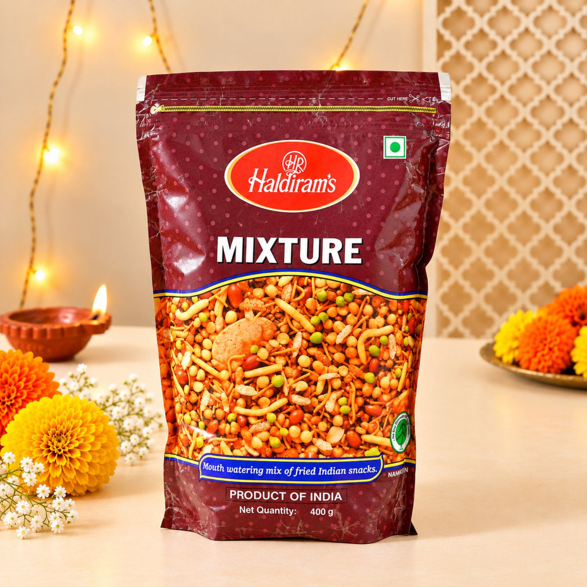 Kaju Katli and Mixture Namkeen Diwali Gift