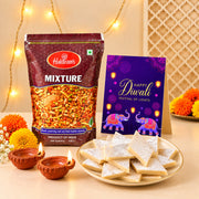 Kaju Katli and Mixture Namkeen Diwali Gift