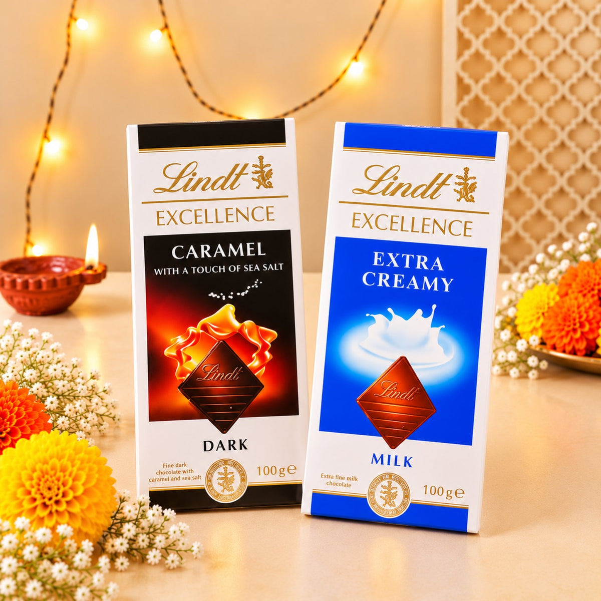 Luxury International Chocolates and  Diwali Diya Gift Hamper