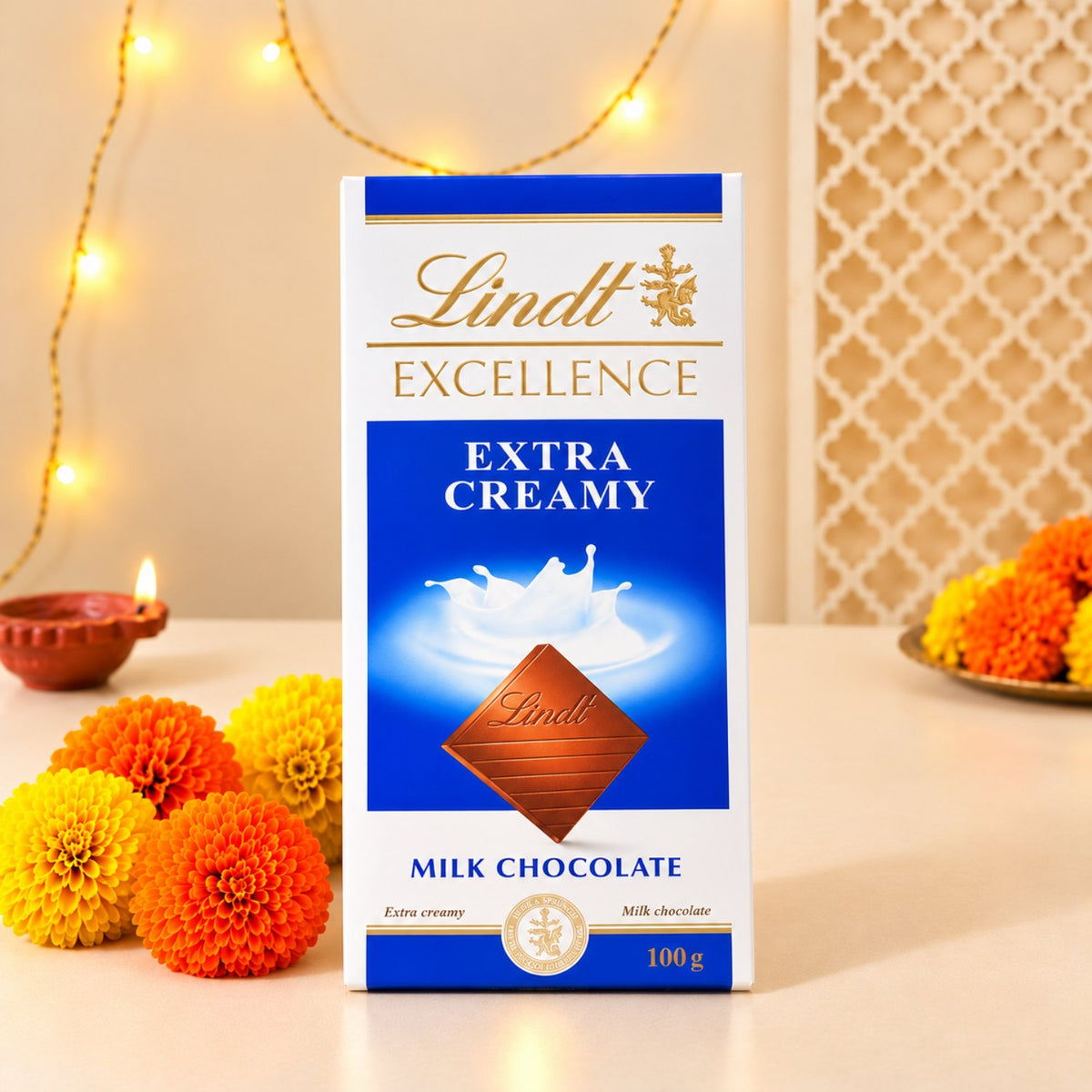 Diwali Special Lindt Lindor and Excellence Chocolate Duo with Ferrero Rocher Gift
