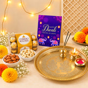 Diwali Shagun Thali Dry Fruit & Chocolate Hamper