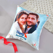Happy Anniversary Personalized Photo Cushion