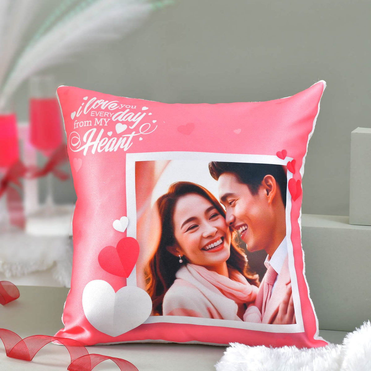 Personalized Love Cushion and Mug Combo
