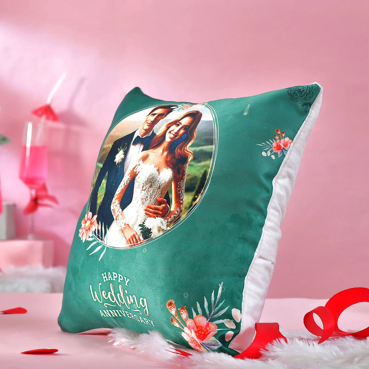 Personalized Wedding Anniversary Cushion