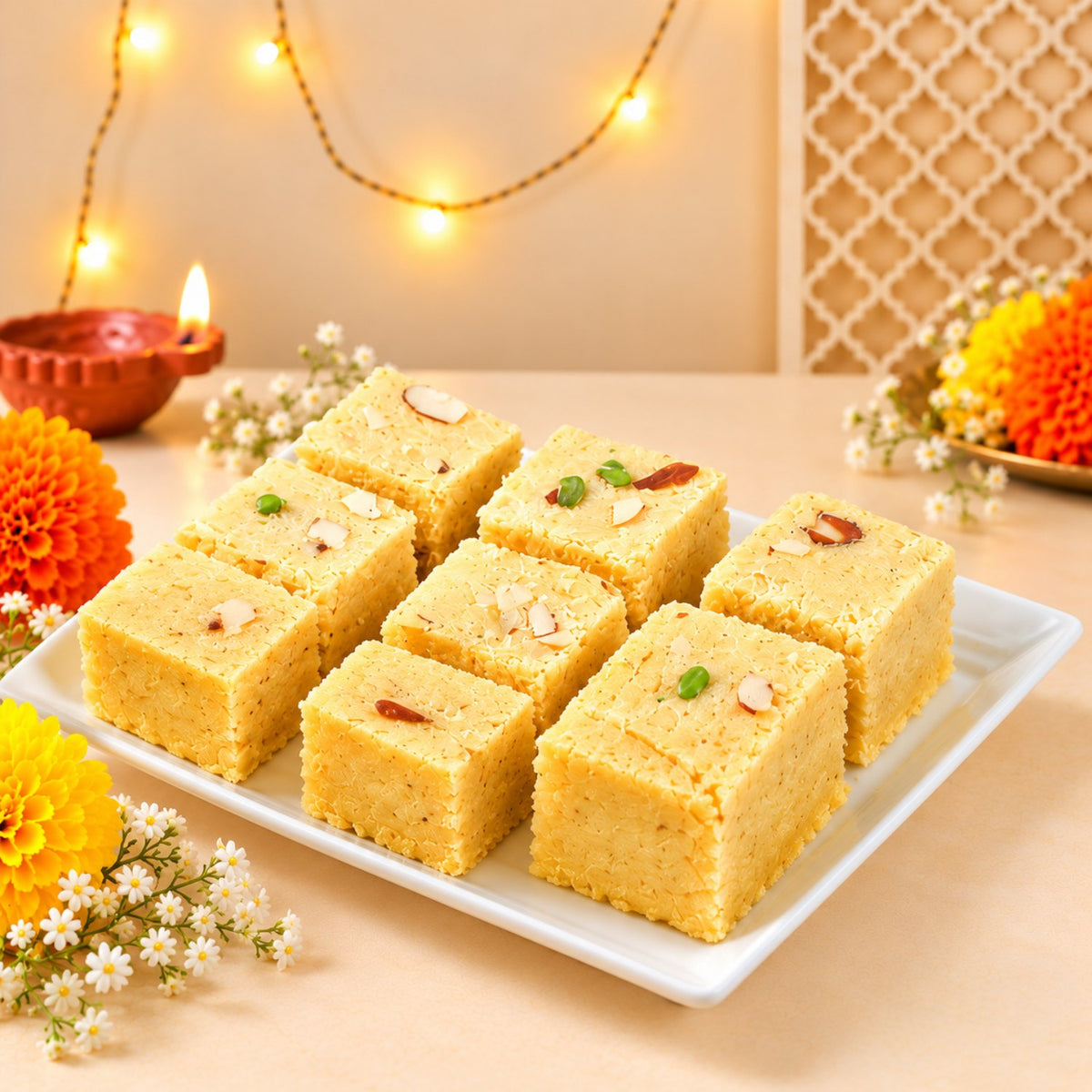 Ritter Sport and Ferrero Rocher with Kaju Cashew Diwali Sweet Gift