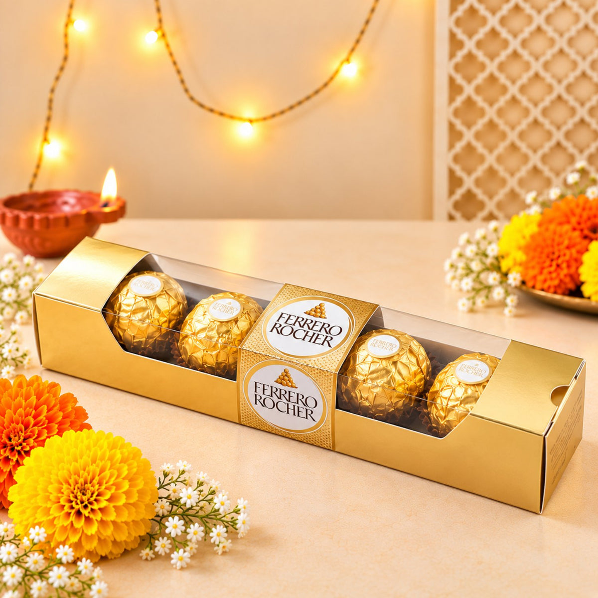 Ritter Sport and Ferrero Rocher with Kaju Cashew Diwali Sweet Gift