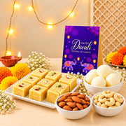 Diwali Sweet Treats with Rasgulla and Soan Papdi with Dryfruits