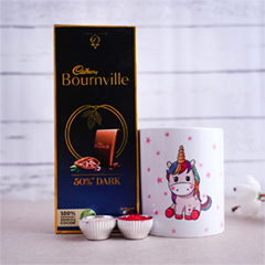 One Unicorn Mug with One Bournville Combo