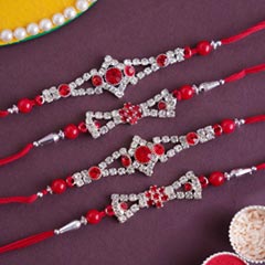 Stunning AD Rakhi Set of Four