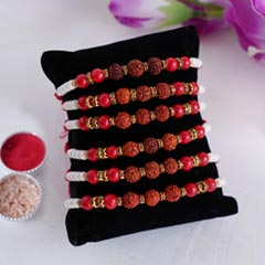 Divine Rudraksha Rakhi Set of 6