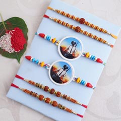 PUBG and Rudraksha Rakhi Set of 6