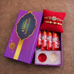Two Rakhis with Chocolates in Signature Box