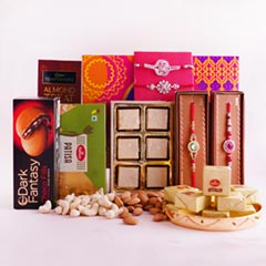 Delightful Rakshabandhan Hamper with Four Rakhis