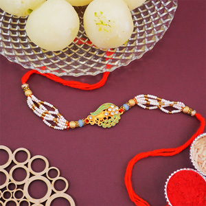 Designer Pearl Rakhi N Rasgulla Sweets