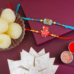 Designer Rakhi N Cartoon Kids Rakhi with Sweets