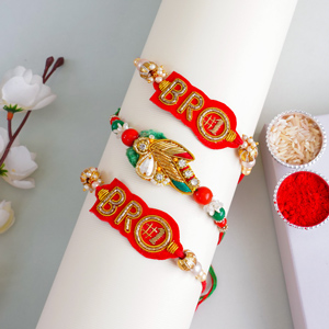 Set of 3 Bro Designer Rakhis