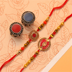 Beautiful Set of Two Rakhis - Rakhi Sets to Australia