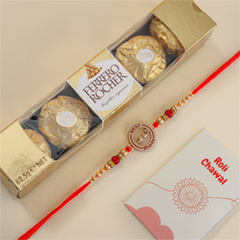 Best Bhaiya Rakhi With Ferrero Rocher - Rakhi Cards to Australia