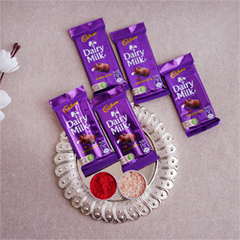 Cadbury Chocolate Set with Pooja Thali - Bhai Dooj Chocolates