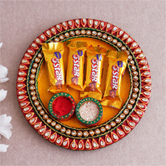 5 Star Chocolate Set with Pooja Thali - Bhai Dooj Gifts to Chennai