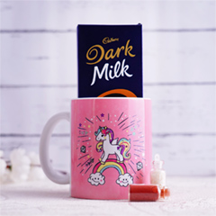 One Unicorn Mug with Cadbudry Dark Milk