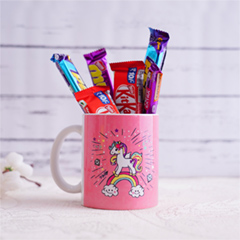 Chocolates Set with Unicorn Mug