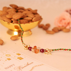 Dazzling Rakhi with Almond - Rakhi Dry Fruits to Canada