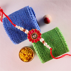 Red Floral Rakhi to Canada - Rakhi for Brother in Canada