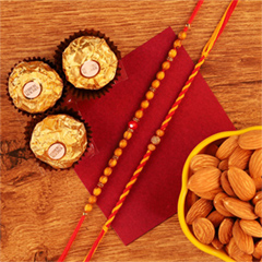 Indulge Bro Rakhi Set - Rakhi Dry Fruits to Canada