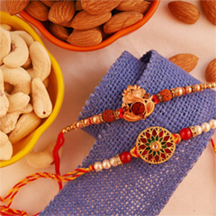 Healthy Desi Rakhi Set - Rakhi Dry Fruits to Canada