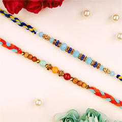 Colorful Beads Rakhi Set