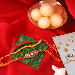 Treasured Rakhi Combo - Rakhi Sweets to Canada