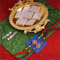 Exclusive Colourful Rakhi Combo - Rakhi Thali to Canada
