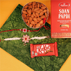 Distinctive Bhaiya Bhabhi Rakhi Combo - Rakhi Chocolates to Canada