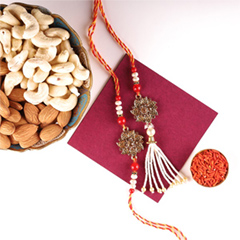 Alluring Bhaiya Bhabhi Rakhi Combo - Bhaiya Bhabhi Rakhi to Canada