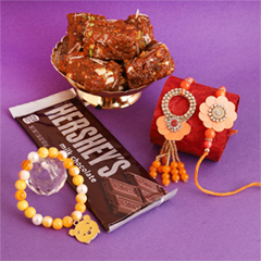 Artistic Family Rakhi Combo - Rakhi Chocolates to Canada