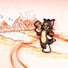 Happy Tom N Jerry Kids Rakhi - Send Rakhi to Toronto
