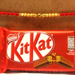 Om Rakhi with Kitkat - Rakhi Chocolates to Canada