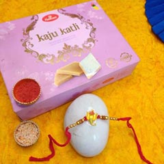 Ganesha Rakhi with Sweet Kaju Katli