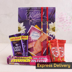 A chocolaty Rakhi surprise - Rakhi Same Day Delivery